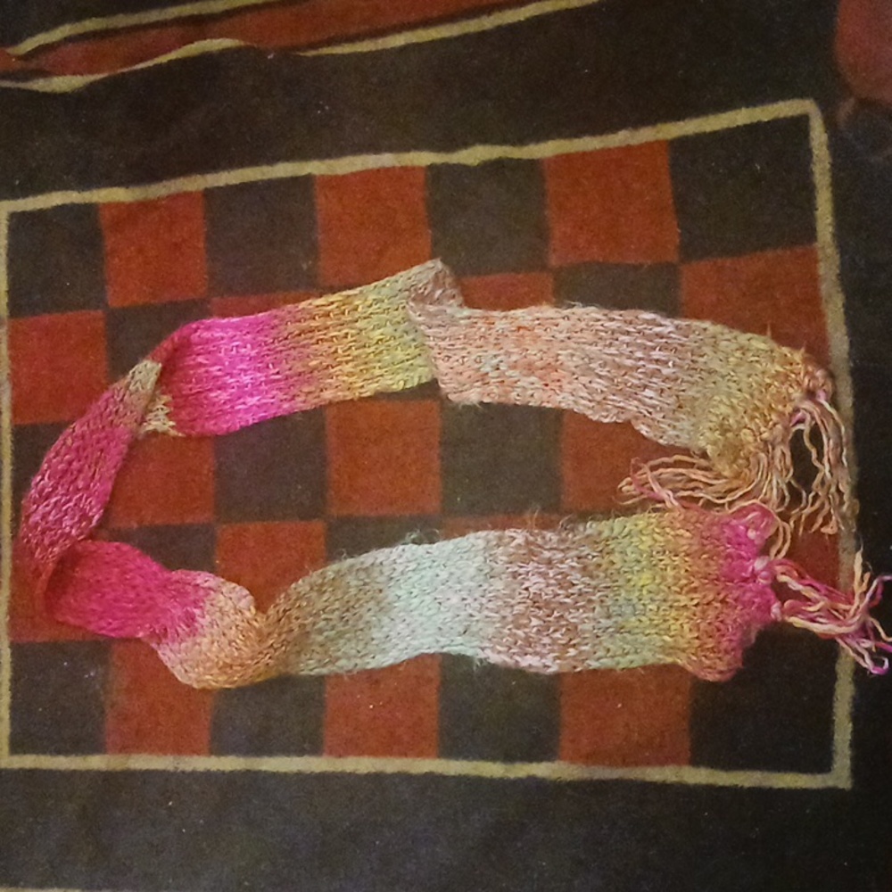 Multi colour wool scarf